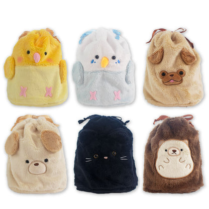 アニマルふわふわ巾着
