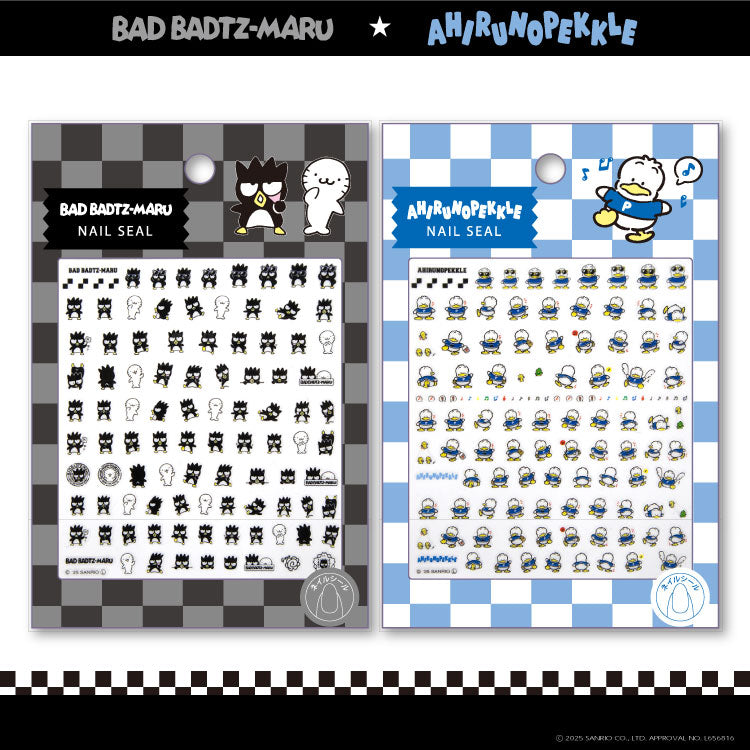 バッドばつ丸&あひるのペックル コラボ ネイルシール