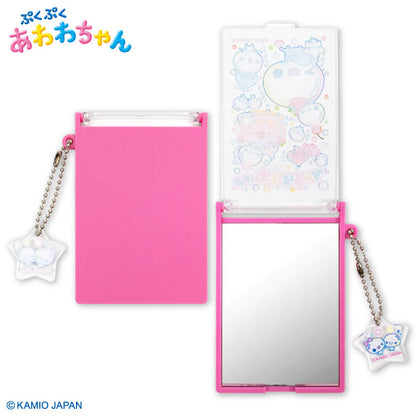 ぷくぷくあわわちゃん コラボ チャーム付きコンパクトミラー