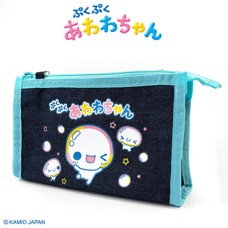 ぷくぷくあわわちゃん コラボ デニムポーチ