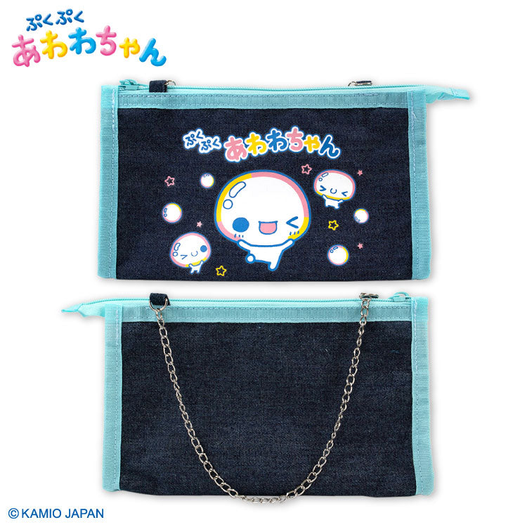 ぷくぷくあわわちゃん コラボ デニムポーチ