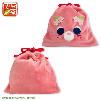 お茶犬 コラボ ふわふわ巾着