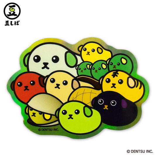 【予約販売】豆しば ステッカー(ホログラム)