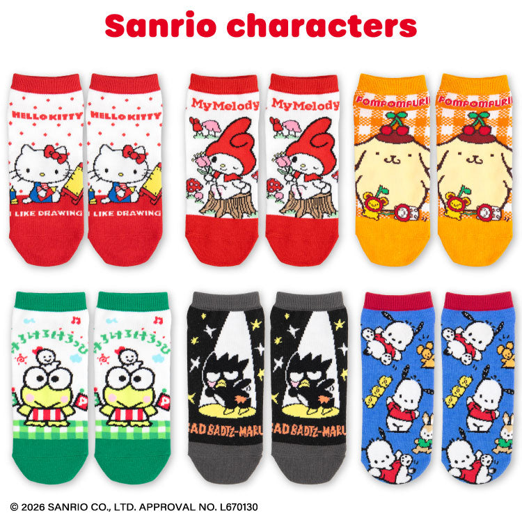 【予約商品】サンリオキャラクターズ レトロデザイン アンクルソックス