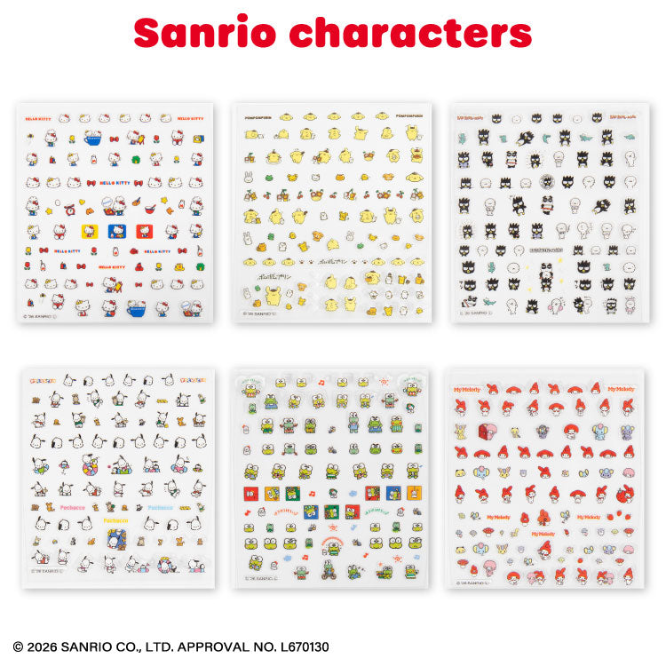 【予約商品】サンリオキャラクターズ レトロデザイン ネイルパーツシール