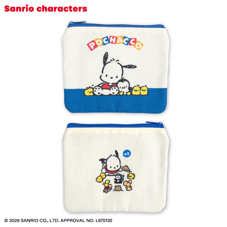 【予約商品】サンリオキャラクターズ レトロデザイン 帆布フラットポーチ