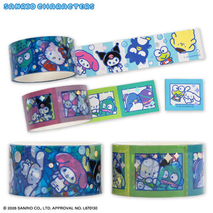 サンリオキャラクターズ クリアロールテープ2P ぷくペタ